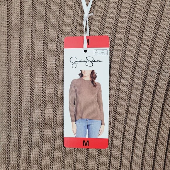 NEW Jessica Simpson Womens M Ribbed Knit Sweater  Medium// 26CT - Picture 3 of 7